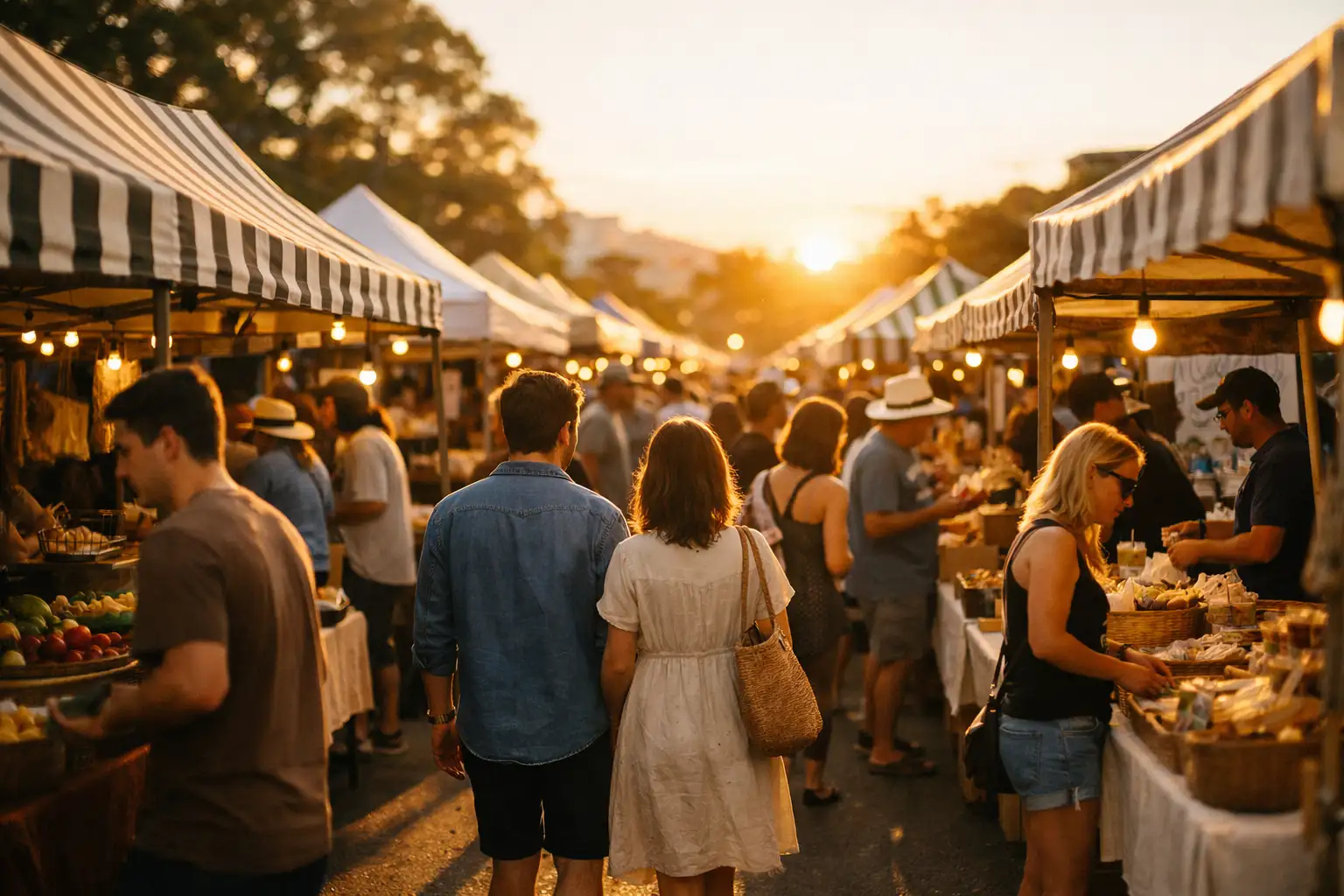 Brisbane market scene