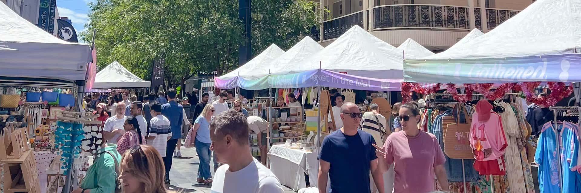 Gathered Market in the Mall